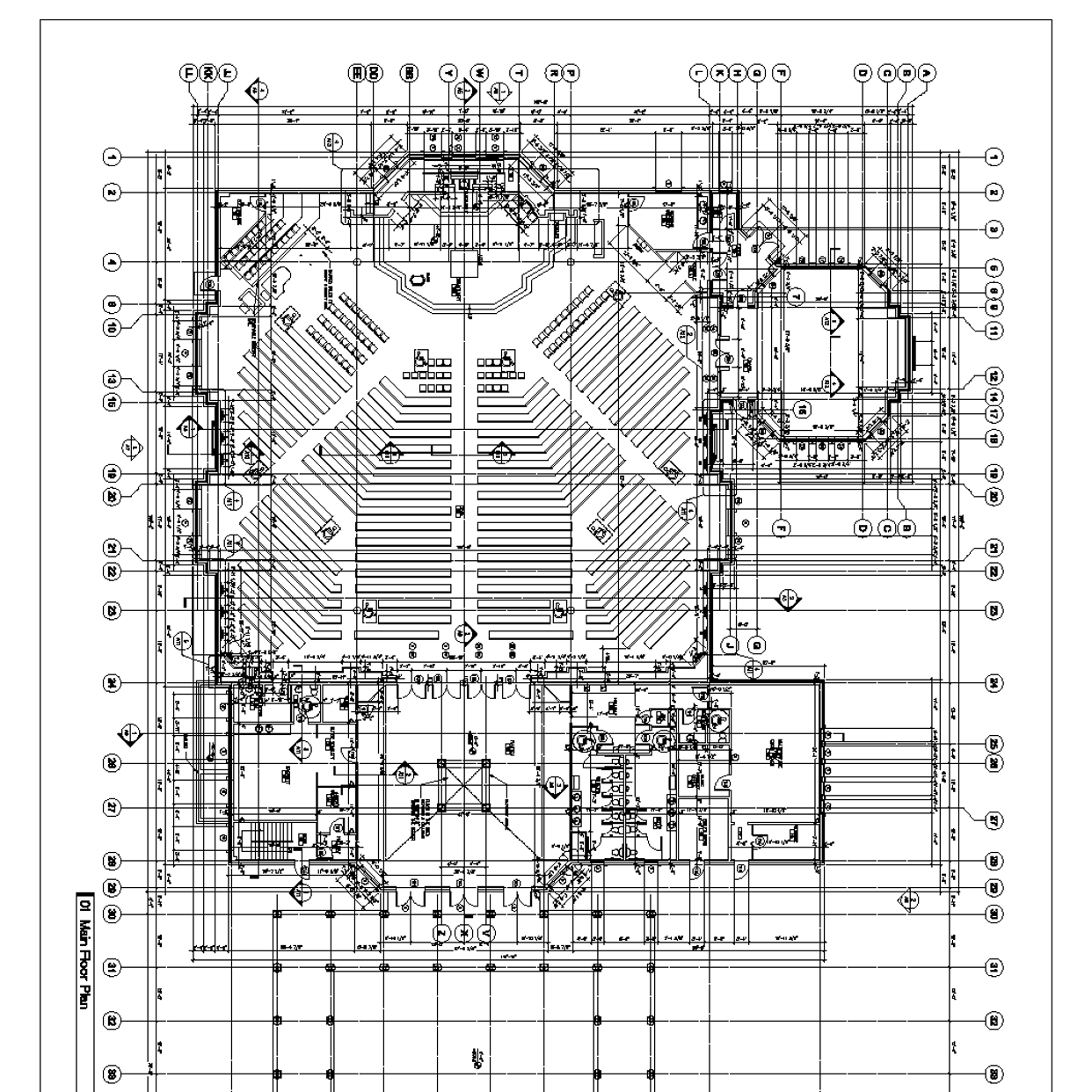 Construction plans for architectural projects